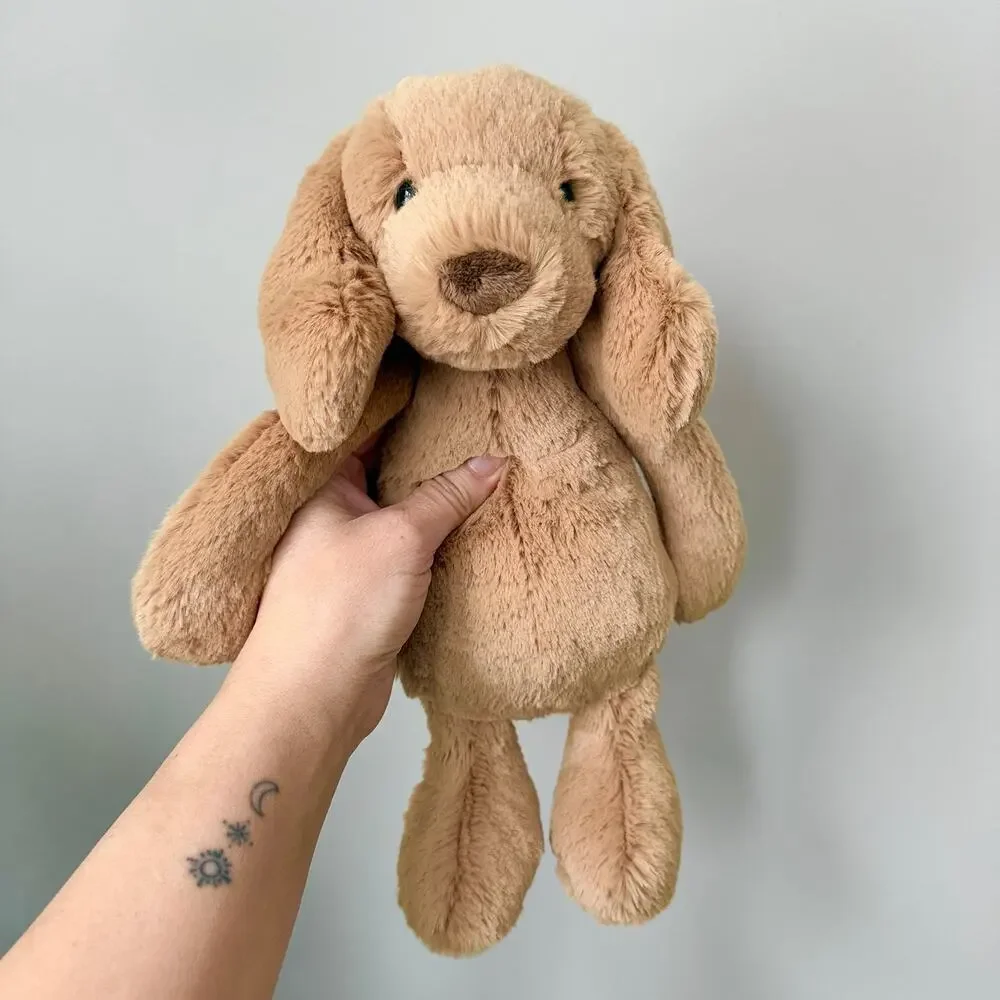AUTHENTIC Jellycat Bashful Toffee Puppy Medium NWT - Fast Shipping! - Picture 1 of 10